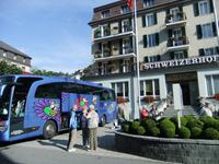 Der Bus steht bereit zur Weiterfahrt