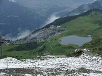 Blick zurück zum Bettmersee und zur Bettmeralp