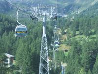Mit der Kabinenbahn fahren wir über Furi und Schwarzsee zur Station Trockener Steg