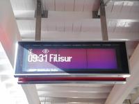 Bahnhof in Davos-Platz (Fahrt mit dem Regionalzug nach Filisur)