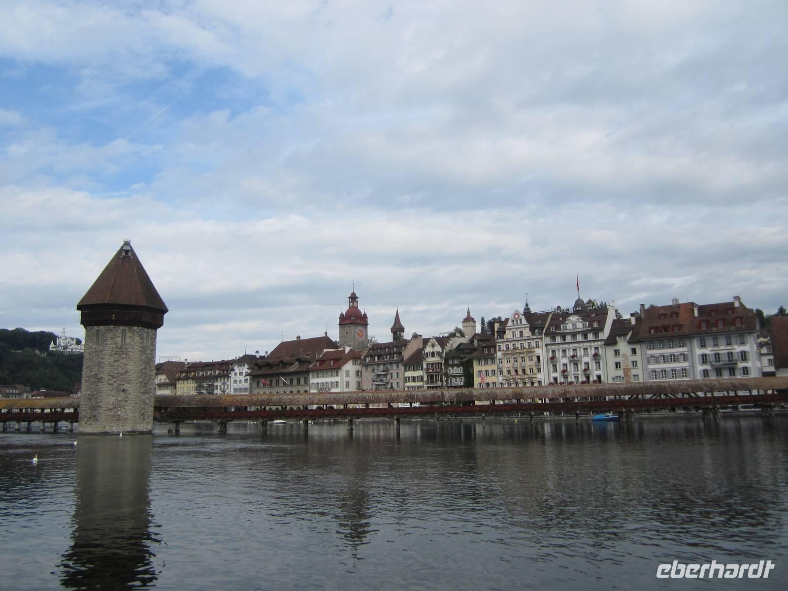 Luzern, Stadtführung,Blick auf die Stadt an der Reuss