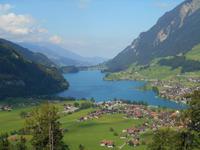 Blick auf den Lungernsee mit Pilatus