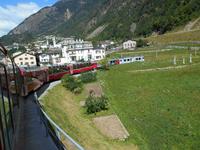 Fahrt mit dem Bernina-Express (Kreisviadukt von Brusio)