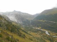 Rhonegletscher mit Furka-Passstrasse