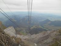 Rückfahrt mit der Säntis-Schwebebahn auf die Schwägalp