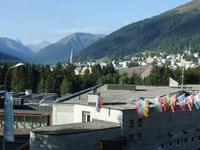 Blick von Hotel auf Davos