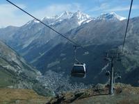 Fahrt hinunter nach Zermatt