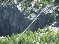 Blick auf die Hängebrücke