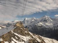 Schilthorn - Blick zum Dreigestirn von der Gondel