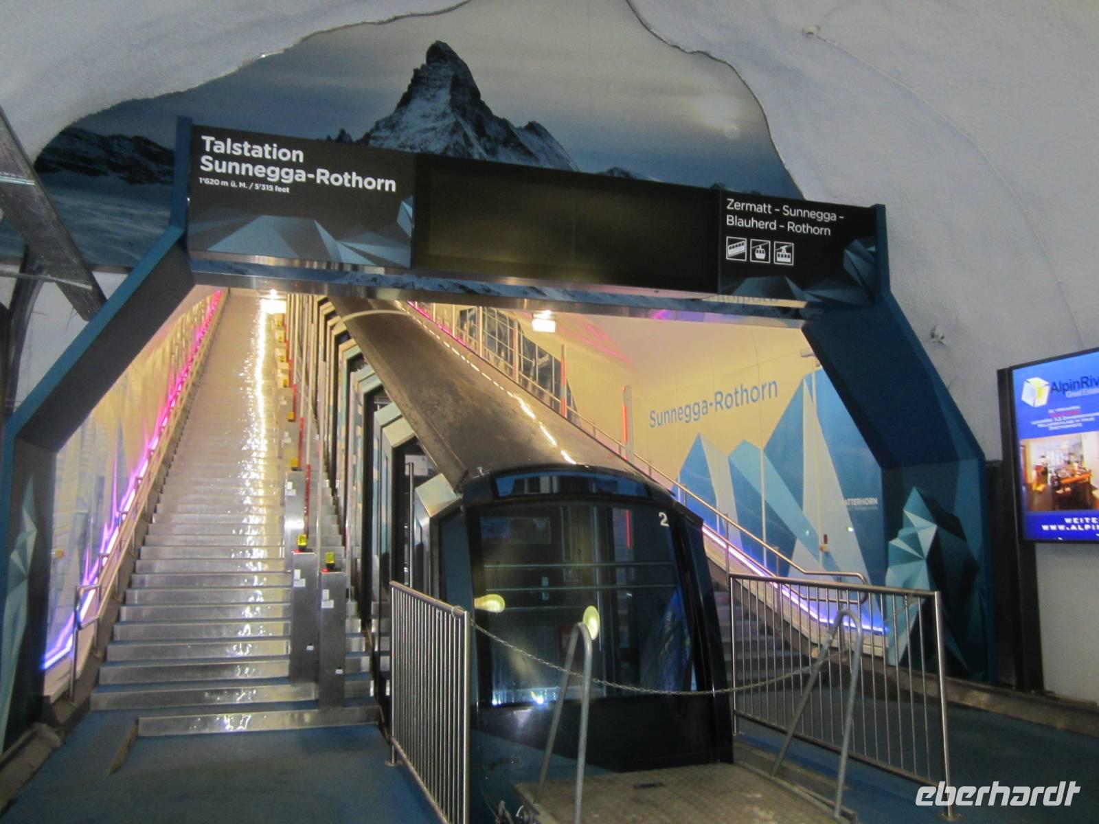 Zermatt, Abendessen auf der Sunnegga