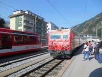 Bahnhof in Brig (Einfahrt des Glacier-Express)