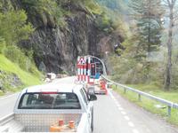 Baustelle am Tunnel