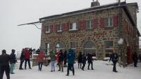 Bernina-Express- Fahrt nach Tirano, Pause in Alp Grüm