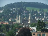 Blick von der Hotelterrasse auf St. Gallen