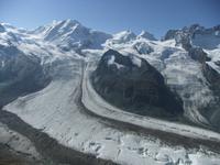 Blick zu den Gletschern