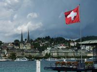 Blick zum Hofkirche in Luzern