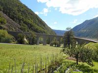 Fahrt mit dem Bernina-Express (Kreisviadukt von Brusio)