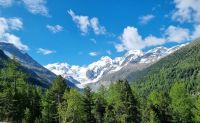 Fahrt mit dem Bernina-Express - Morteratsch-Gletscher