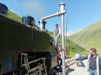 Fahrt mit der Furka-Dampfbahn von Realp nach Oberwald