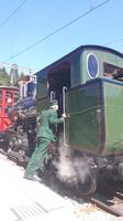Fahrt mit der Rigi-Dampfbahn (Halt an der Station Rigi-Kaltbad)
