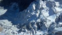 Fahrt zum Kleinen Matterhorn, Blick auf die Gletscher