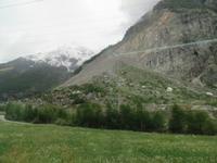Glacier-Bernina-Reise, Fahrt mit dem Glacier-Express - Felssturz Randa