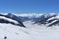 Jungfraujoch - Blick auf den Aletsch Gletscher - größter Gletscher der Alpen