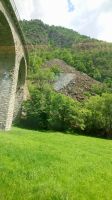 Kreisviadukt von Brusio aus dem Zug