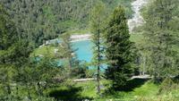 Mit Gletscherwasser gefüllter Bergsee