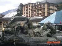 Murmeltierbrunnen in Zermatt