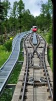Pontresina - Auffahrt zum Muottas Muragl mit Standseilbahn