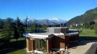 Readeralp, Verabschiedung mit schönen Blick in die Berge