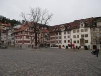 St.Gallusplatz mit originalen Fassaden