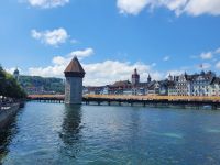 Wasserturm mit Kappelbrücke in  Luzern