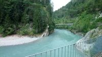 Zusammenfluß von Vorder- und Hinterrhein bei Reichenau