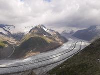 auf dem Eggishorn... - Blick zum Aletschgletscher