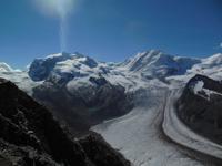 oben auf dem Gornergrat - Gornergratgletscher 