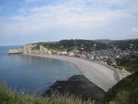 Blick auf Bucht von Etretat