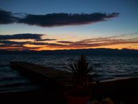 Abendstimmung am Ohridsee in Mazedonien