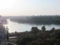 Zusammenfluss Donau und Save in Belgrad