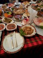 vor dem Abendessen in Skopje in Nordmazedonien