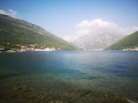 Reger Verkehr in Bucht von Kotor in Montenegro