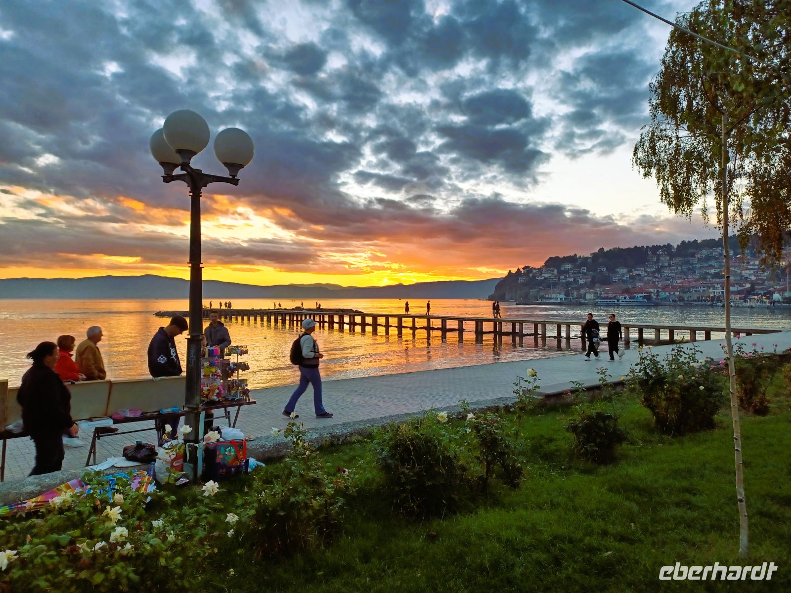 Romantisches Ohrid am Abend