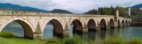 Die Brücke über die Drina, Blick auf Visegrad