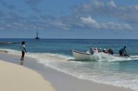 Anlanden Insel Cousin