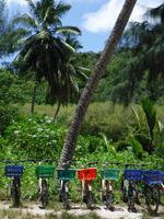 Fahrräder auf La Digue