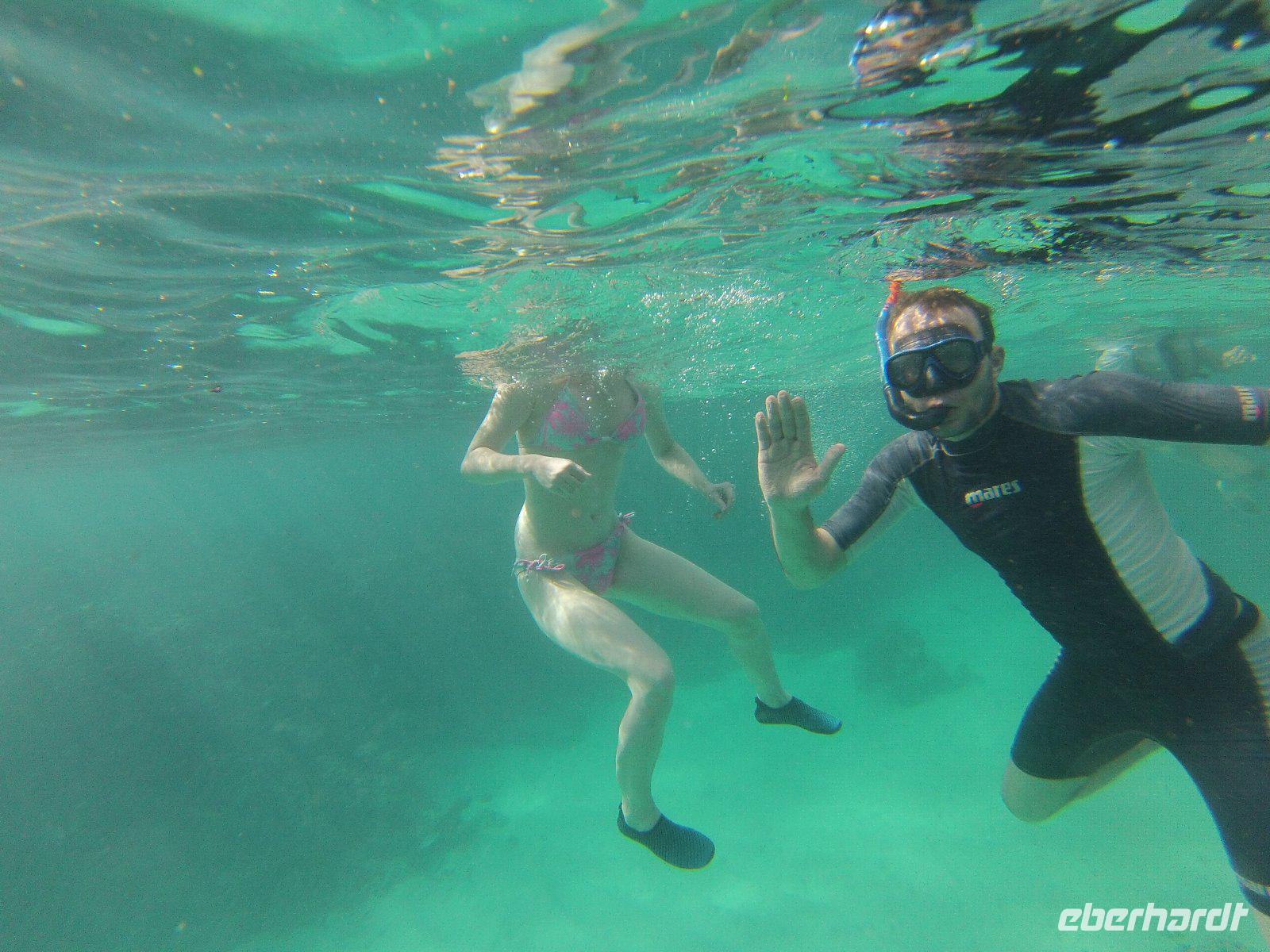 Schnorcheln am Strand vom Hotel 
