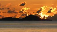 Sonnenuntergang an unserem Hotel auf Praslin