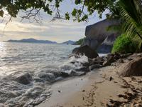 Sonnenuntergang in La Digue, Seychellen (3)