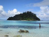 Blick von Round Island auf Moyenne